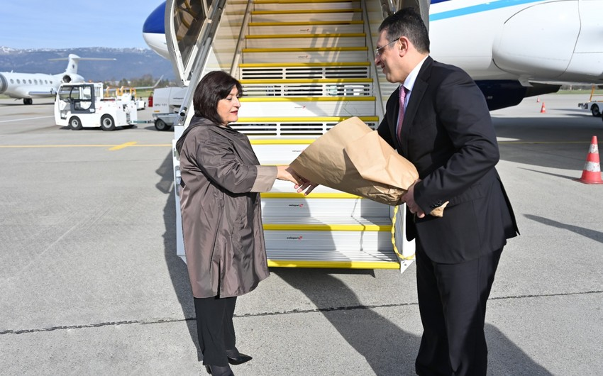 Parliament speaker Sahiba Gafarova kicks off her Switzerland trip